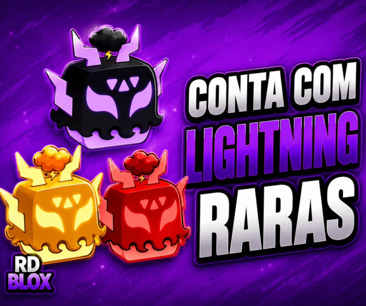 ⭐ LVL 2800 CONTA COM 1 A 3 LIGHTNING RARAS
