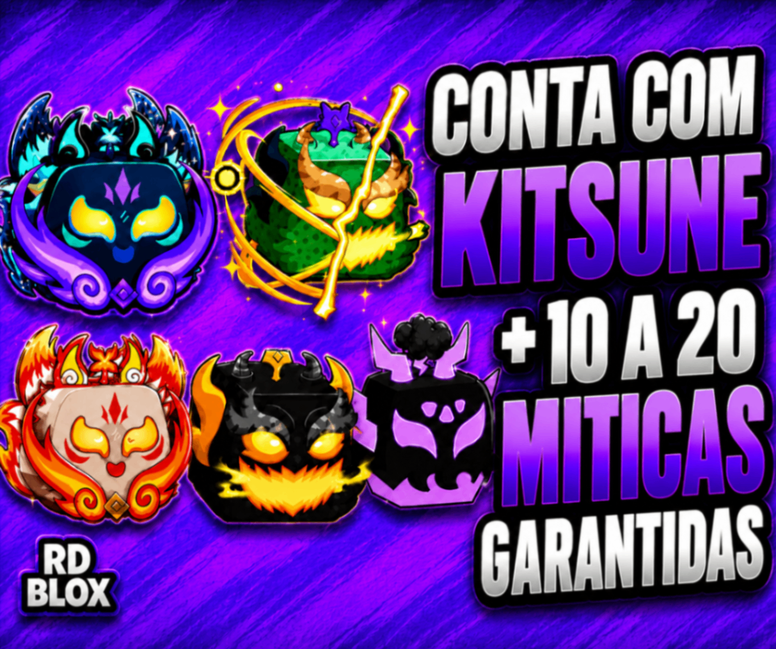 ⭐⭐⭐ LVL 2800 + KITSUNE OU DRAGON + 10 A 20 MITICAS GARANTIDAS