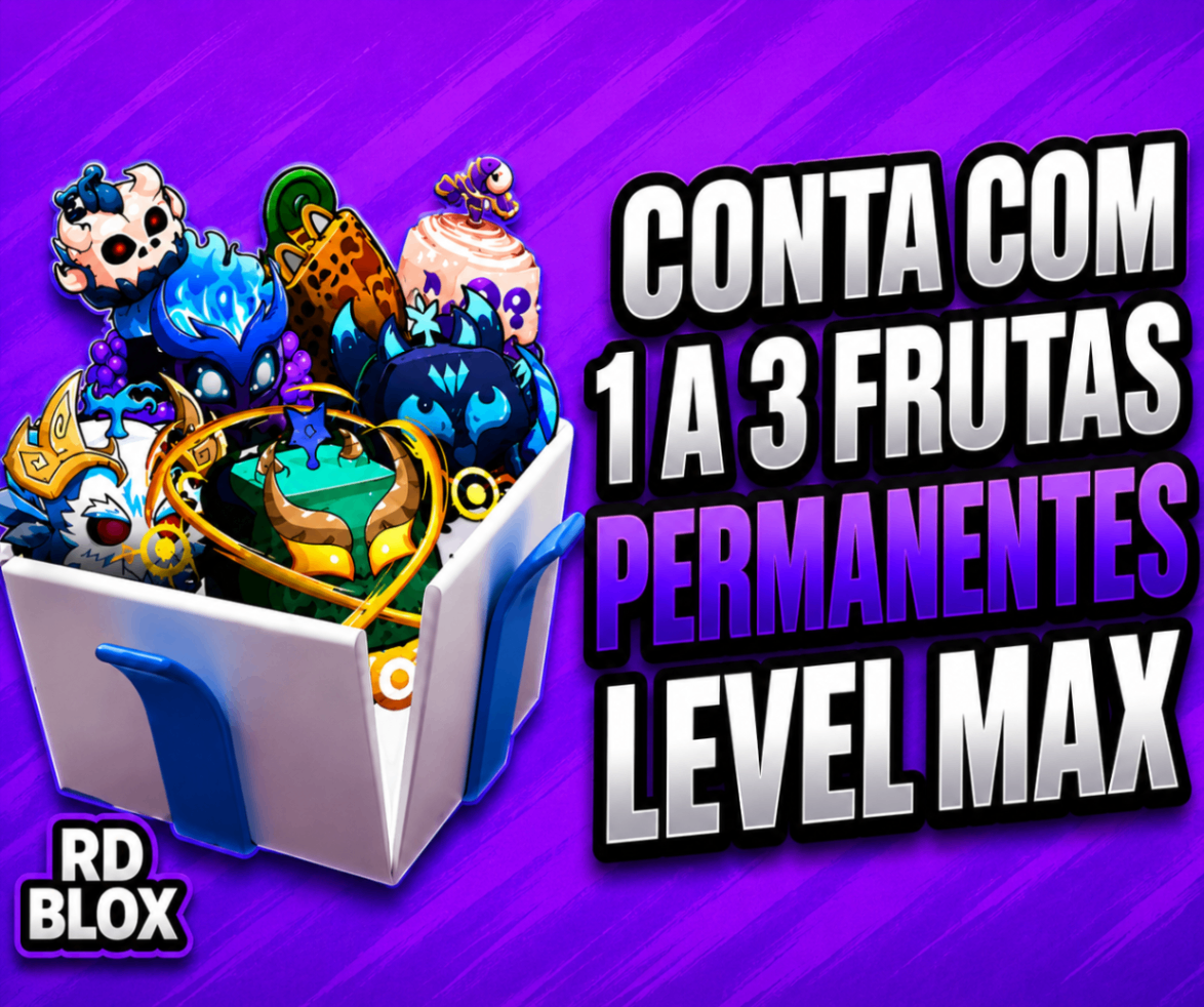 ⭐ LVL 2800 COM 1 A 3 FRUTAS PERMANENTES (CONTAS BLOX FRUITS)