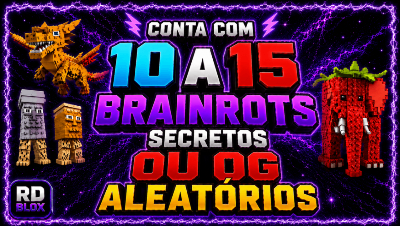 ⭐ CONTA COM 10 A 15 BRAINROTS SECRETOS OU OG ALEATORIOS
