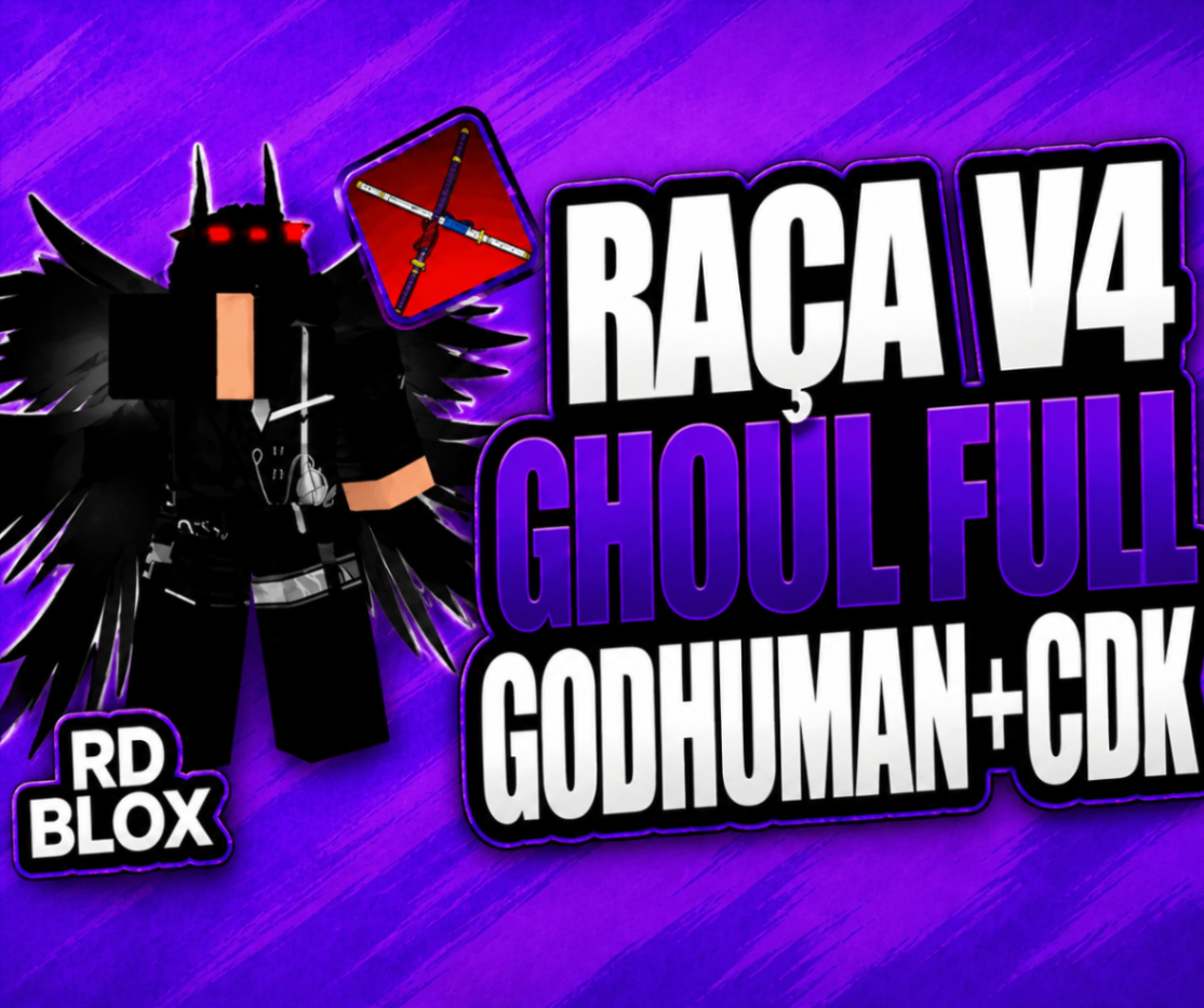 🧬 LV2800 +V4 GHOUL  FULL + GHM + CDK + FRUTAS (CONTAS BLOX FRUITS)