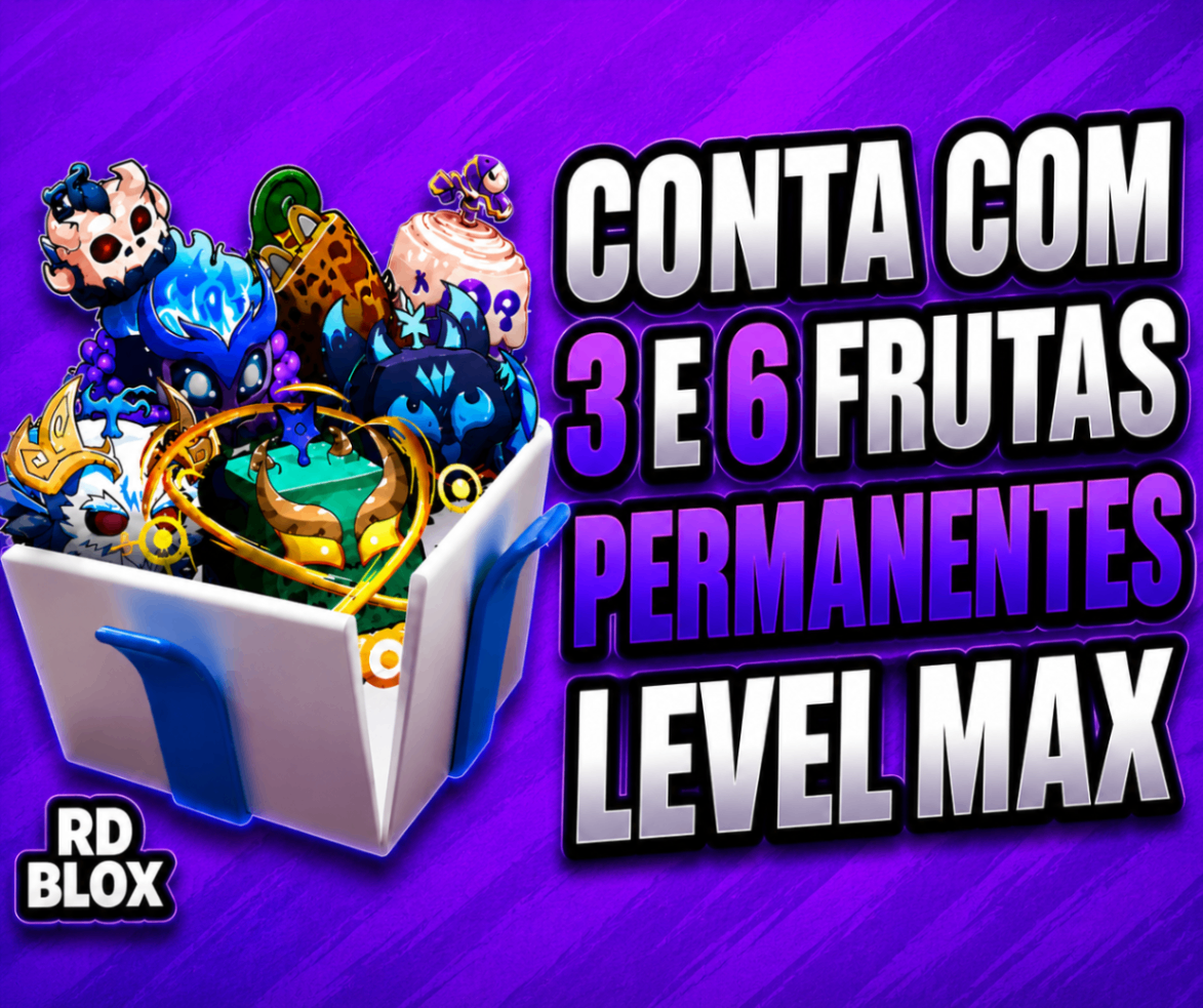⭐ LVL 2800 COM 3 A 6 FRUTAS PERMANENTES (CONTAS BLOX FRUITS)