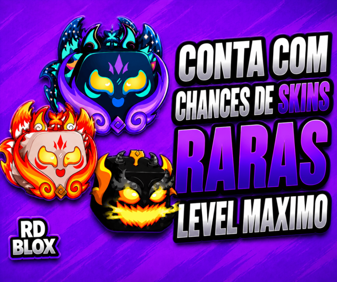 ⭐ LVL 2800 COM CHANCE DE SKINS RARAS (CONTAS BLOX FRUITS)