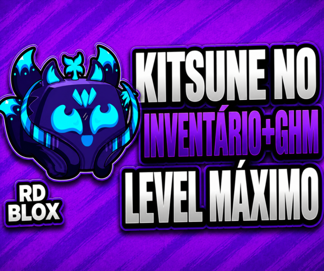 ⭐🦊  LVL 2800 + GHM + KITSUNE NO INVENTÁRIO (CONTAS BLOX FRUITS)