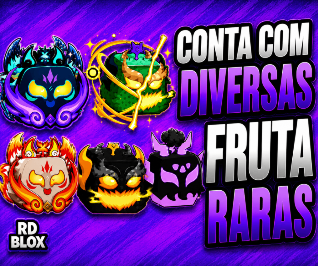 ⭐ LVL 2800 COM DIVERSAS FRUTAS RARAS (CONTAS BLOX FRUITS)