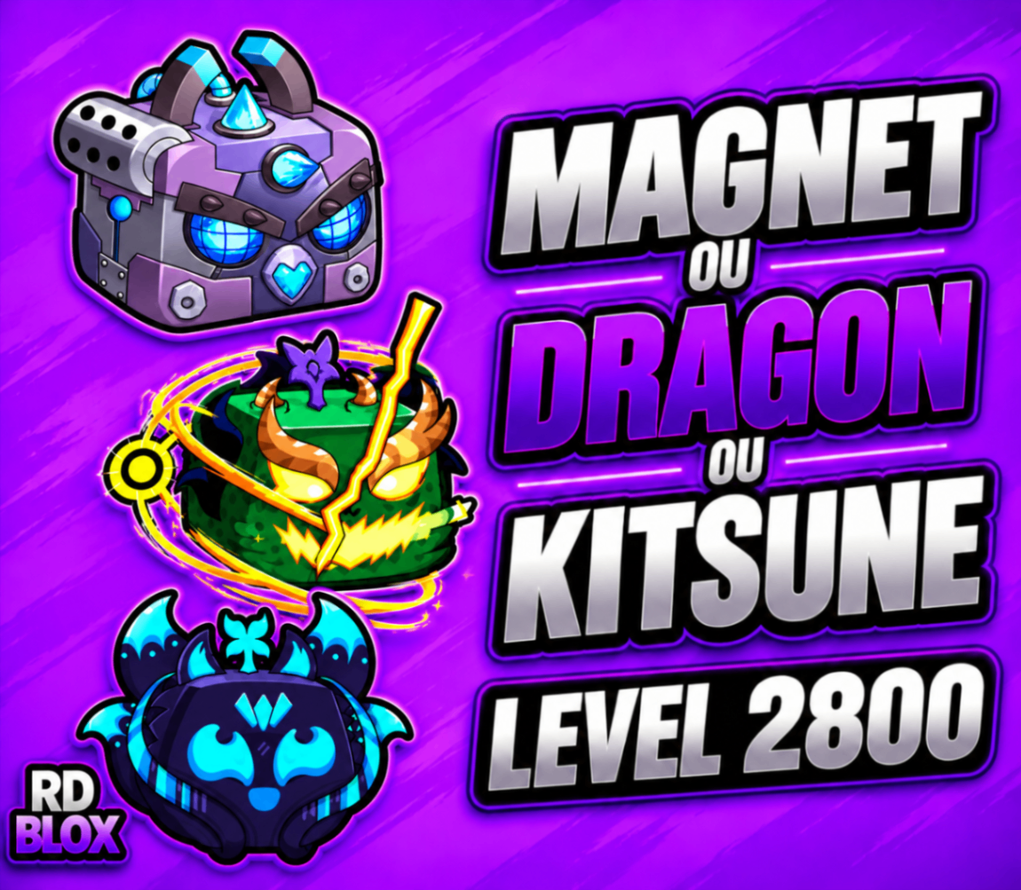 ⭐ LVL 2800 COM 1 GARANTIDA (KITSUNE OU MAGNET OU DRAGON)
